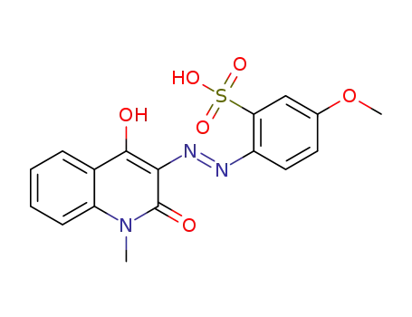 (E)-2-((4-hydroxy-1-methyl-2-oxo-1,2-dihydroquinolin-3-yl)diazenyl)-5-methoxybenzenesulfonic acid