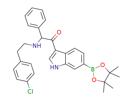 2-((4-chlorophenethyl)amino)-2-phenyl-1-(6-(4,4,5,5-tetramethyl-1.3.2-dioxaborolan-2-yl)-1H-indol-3-yl)ethan-1-one