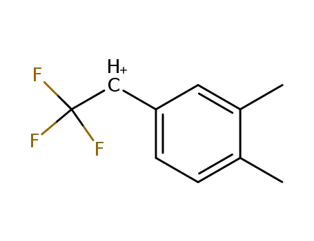 Molecular Structure of 128408-29-7 (Ethylium, 1-(3,4-dimethylphenyl)-2,2,2-trifluoro-)