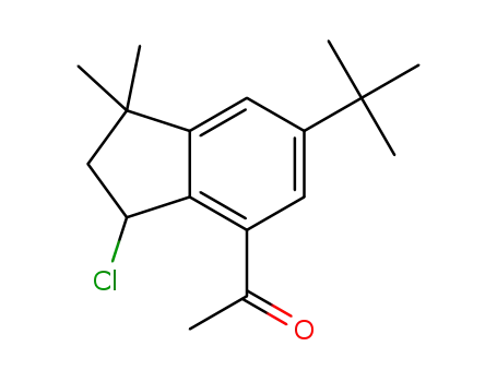 1-(6-(tert-butyl)-3-chloro-1,1-dimethyl-2,3-dihydro-1H-inden-4-yl)ethan-1-one