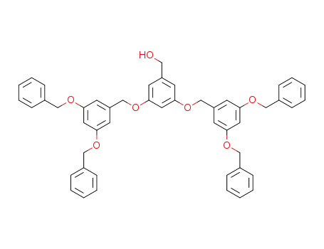 Molecular Structure of 129536-40-9 (Benzenemethanol, 3,5-bis[[3,5-bis(phenylmethoxy)phenyl]methoxy]-)