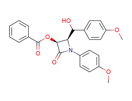 Benzoic acid (2R,3S)-2-[hydroxy-(4-methoxy-phenyl)-methyl]-1-(4-methoxy-phenyl)-4-oxo-azetidin-3-yl ester