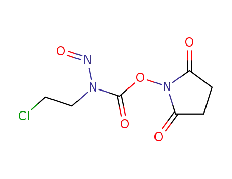Molecular Structure of 80354-49-0 (CARBAMIC ACID, (2-CHLOROETHYL)NITROSO-, 2,5-DIOXO-1-PYRROLIDINYL ESTER)