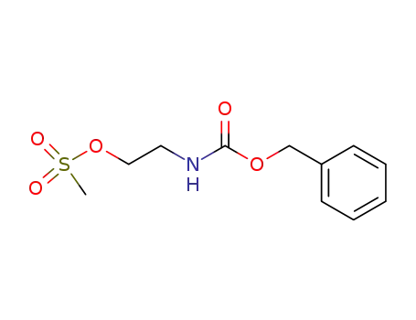 Molecular Structure of 134307-72-5 (Carbamic acid, [2-[(methylsulfonyl)oxy]ethyl]-, phenylmethyl ester)