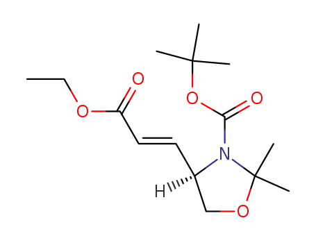 (4R)-4-(2-ethoxycarbonyl-vinyl)-2,2-dimethyloxazolidine-3-carboxylic acid tert-butyl ester