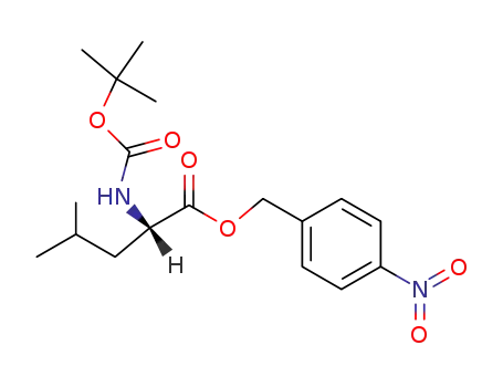Molecular Structure of 77163-64-5 (L-Leucine, N-[(1,1-dimethylethoxy)carbonyl]-, (4-nitrophenyl)methyl ester)
