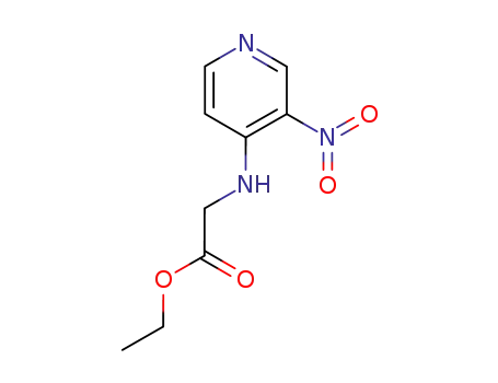 Molecular Structure of 90887-26-6 (Glycine, N-(3-nitro-4-pyridinyl)-, ethyl ester)