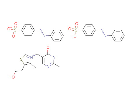 5-(2-hydroxy-ethyl)-4-methyl-3-(2-methyl-6-oxo-1,6-dihydro-pyrimidin-5-ylmethyl)-thiazolium; bis-(4-phenylazo-benzenesulfonate )