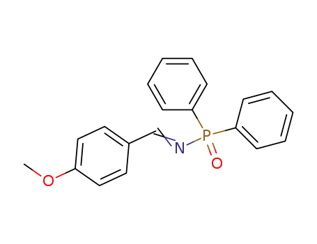 Molecular Structure of 119701-95-0 (Phosphinic amide, N-[(4-methoxyphenyl)methylene]-P,P-diphenyl-)