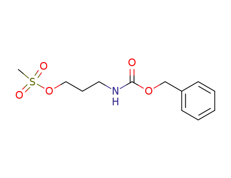 Molecular Structure of 174626-34-7 (Carbamic acid, [3-[(methylsulfonyl)oxy]propyl]-, phenylmethyl ester)