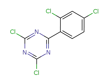 Molecular Structure of 14943-69-2 (1,3,5-Triazine, 2,4-dichloro-6-(2,4-dichlorophenyl)-)
