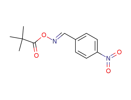 Molecular Structure of 149540-92-1 (Benzaldehyde, 4-nitro-, O-(2,2-dimethyl-1-oxopropyl)oxime, (E)-)