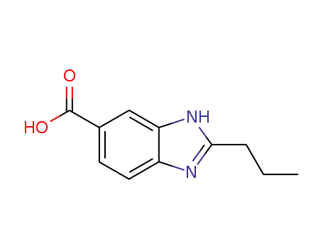 Molecular Structure of 141838-50-8 (2-Propyl-1H-benzimidazole-6-carboxylic acid)