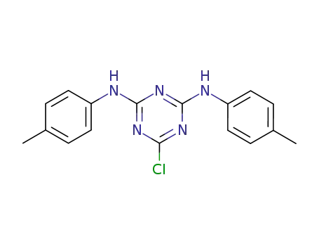 Molecular Structure of 2515-30-2 (1,3,5-Triazine-2,4-diamine, 6-chloro-N,N'-bis(4-methylphenyl)-)