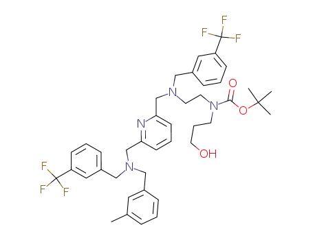 (3-Hydroxy-propyl)-{2-[(6-{[(3-methyl-benzyl)-(3-trifluoromethyl-benzyl)-amino]-methyl}-pyridin-2-ylmethyl)-(3-trifluoromethyl-benzyl)-amino]-ethyl}-carbamic acid tert-butyl ester