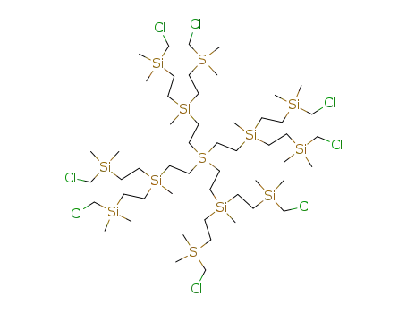 1-{Bis-[2-(chloromethyl-dimethyl-silanyl)-ethyl]-methyl-silanyl}-2-[tris-(2-{bis-[2-(chloromethyl-dimethyl-silanyl)-ethyl]-methyl-silanyl}-ethyl)-silanyl]-ethane