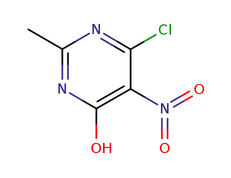Molecular Structure of 82779-50-8 (2-Methyl-6-Chloro-5-Nitro-4(1H)-Pyrimidinone)