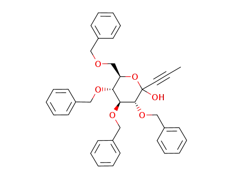 (3R,4S,5R,6R)-3,4,5-Tris-benzyloxy-6-benzyloxymethyl-2-prop-1-ynyl-tetrahydro-pyran-2-ol