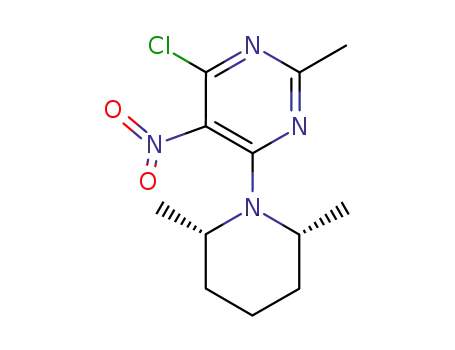 4-((6S,2R)-2,6-dimethylpiperidyl)-6-chloro-2-methyl-5-nitropyrimidine