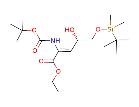 ethyl (4S)-2-(N-tert-butyloxycarbonylamino)-5-tert-butyldimethylsiloxy-2-pentenoate