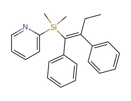 E-(Et)(C6H5)CC(C6H5)(SiMe2C5H4N)