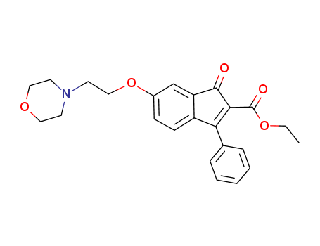 1H-Indene-2-carboxylic acid,  6-[2-(4-morpholinyl)ethoxy]-1-oxo-3-phenyl-, ethyl ester