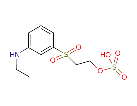 Molecular Structure of 83574-63-4 (3-N-ETHYL-AMINOPHENYL(BETA-SULFATOETHYL)SULFONE,)