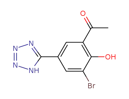 1-[3-bromo-2-hydroxy-5-(1 H-tetrazol-5-yl)-phenyl]-ethanone