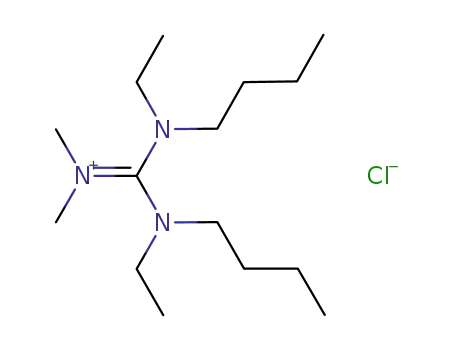 Molecular Structure of 672953-00-3 (Methanaminium, N-[bis(butylethylamino)methylene]-N-methyl-, chloride)