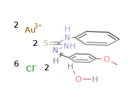 (Au(4-methoxybenzaldehyde)-4-phenyl-3-thiosemicarbazone)Cl3)2*2H2O