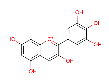 Molecular Structure of 13270-61-6 (delphinidin)