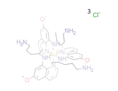 Au{8-(4-amino-1-methylbutylamino)-6-methoxyquinoline}3Cl3