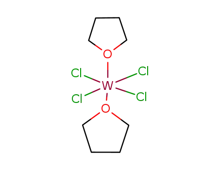 Molecular Structure of 34445-14-2 (Tungsten, tetrachlorobis(tetrahydrofuran)-)