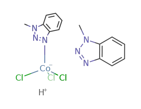 (MebtaH)((chloro)3(1-methylbenzotriazolyl)cobaltate(II))
