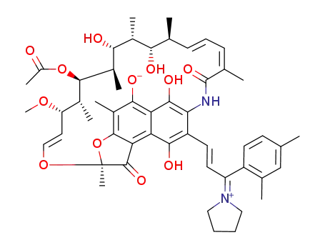 3-[3-(2,4-dimethylphenyl)-3-(pyrrolidine-1-ylidenium)prop-1-ene-1-yl]rifamycine-SV-8-olate