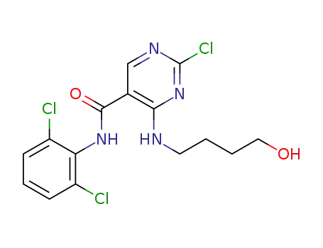 2-chloro-1-(2,6-dichlorophenyl)-4-((4-hydroxybutyl)amino)pyrimidine-5-carboxamide
