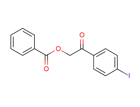 Molecular Structure of 135774-36-6 (Ethanone, 2-(benzoyloxy)-1-(4-iodophenyl)-)
