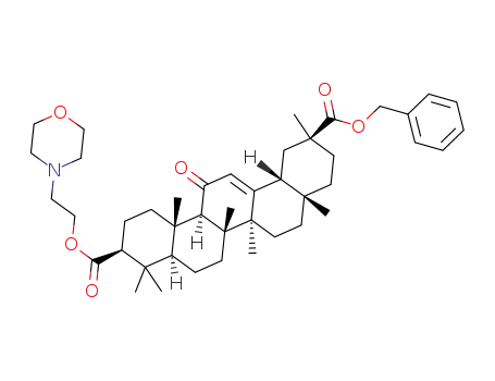 2-benzyl 10-(2-morpholinoethyl)(2S,4aS,6aS,6bR,8aS,10S,12aS,12bR,14bR)-2,4a,6a,6b,9,9,12a-heptamethyl-13-oxo-1,2,3,4,4a,5,6,6a,6b,7,8,8a,9,10,11,12,12a,12b,13,14b-icosahydropicene-2,10-dicarboxylate