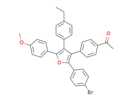 1-(4-(2-(4-bromophenyl)-4-(4-ethylphenyl)-5-(4-methoxyphenyl)furan-3-yl)phenyl)ethan-1-one