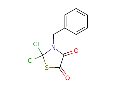 Molecular Structure of 91466-87-4 (4,5-Thiazolidinedione, 2,2-dichloro-3-(phenylmethyl)-)