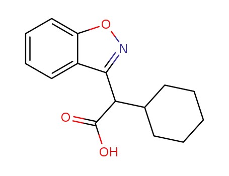 Molecular Structure of 89245-59-0 (1,2-Benzisoxazole-3-acetic acid, a-cyclohexyl-)