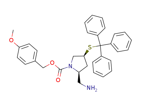 (2S,4S)-2-aminomethyl-1-p-methoxybenzyloxycarbonyl-4-tritylthiopyrrolidine