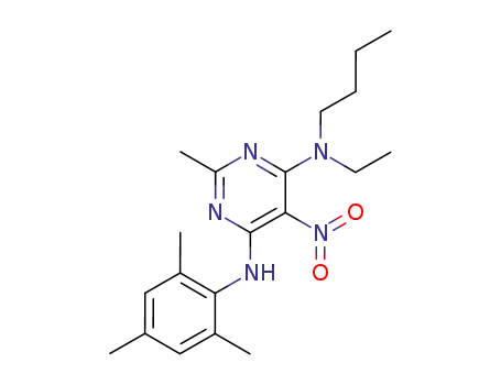 4-N-(2,4,6-trimethylphenyl)-6-(N-n-butylethylamino)-2-methyl-5-nitropyrimidin-4-amine