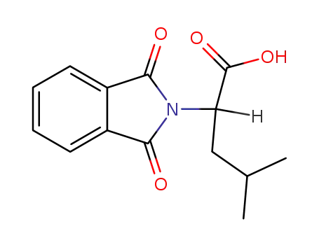 Molecular Structure of 19506-89-9 (2-(1,3-dioxo-1,3-dihydro-2H-isoindol-2-yl)-4-methylpentanoic acid)