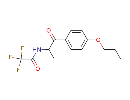 Molecular Structure of 742095-38-1 (Acetamide, 2,2,2-trifluoro-N-[1-methyl-2-oxo-2-(4-propoxyphenyl)ethyl]-)