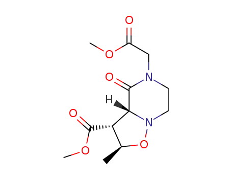 5-methoxycarbonylmethyl-2-methyl-4-oxo-hexahydro-isoxazolo[2,3-a]pyrazine-3-carboxylic acid methyl ester