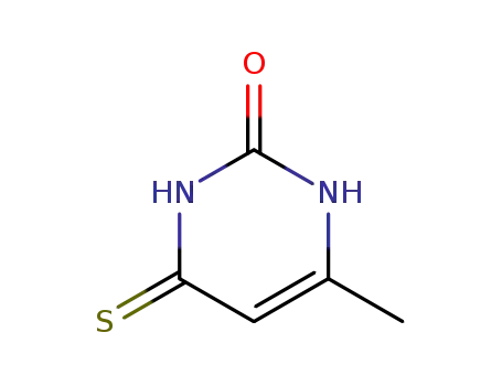Molecular Structure of 638-13-1 (4-Methyl-6-mercapto-2-pyrimidinol)