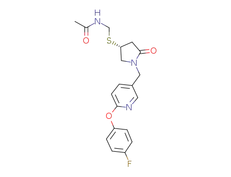 N-((((3R)-1-((6-(4-fluorophenoxy)-3-pyridinyl)methyl)-5-oxo-3-pyrrolidinyl)thio)methyl)acetamide