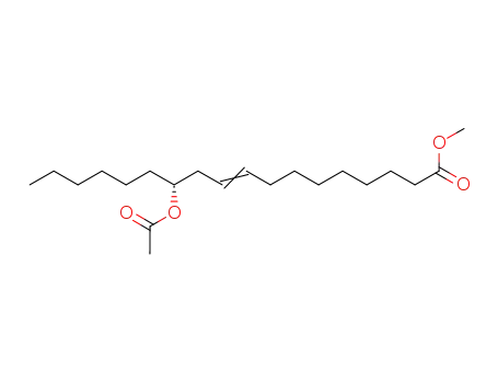 Molecular Structure of 401630-64-6 (9-Octadecenoic acid, 12-(acetyloxy)-, methyl ester, (12R)-)