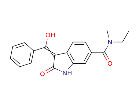 3-(1-hydroxy-1-phenyl-methylene)-6-(N-ethyl-methylcarbamoyl)-2-indolinone